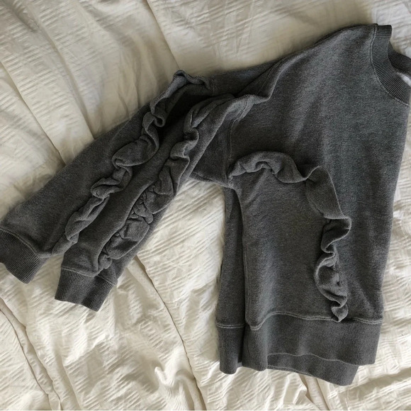 Miles by Madewell Gray Ruffle Sweater Women’s Small Cottagecore Granny Prairie - Picture 7 of 10